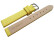 Bracelet montre cuir jaune, 18mm Dorée
