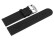 Bracelet de montre - cuir imperméabilisé - sans couture - noir 16mm Acier