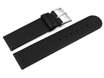 Bracelet de montre - cuir imperméabilisé - sans couture - noir 18mm Acier