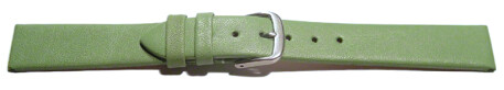 Bracelet de montre - cuir lisse de veau - vert 20mm Acier