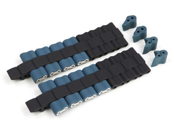 Bracelet de montre Festina pour F16659/3, caoutchouc, noir avec bandes latérales en gris bleu