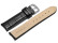 Bracelet de montre cuir de veau - bouts arrondis - noir 18mm Acier