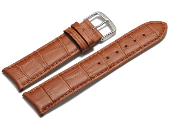 Bracelet de montre cuir de veau bouts arrondis marron...