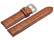Bracelet de montre cuir de veau - bouts arrondis - marron clair - 18 mm - boucle acier