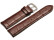 Bracelet de montre cuir de veau bouts arrondis marron foncé 18mm 19mm 20mm 22mm