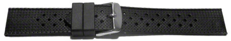 Bracelet sport à boucle ardillon-silicone - noir - Modèle Damier