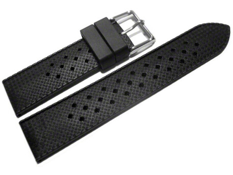 Bracelet sport à boucle ardillon-silicone - noir -...