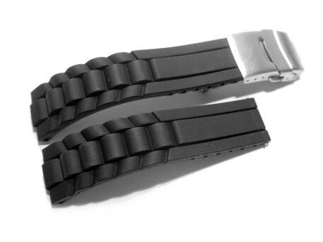 Bracelet montre - silicone - Modèle Vague - noir