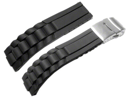 Bracelet montre - silicone - Modèle Vague - noir