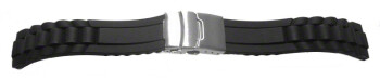 Bracelet montre - silicone - Modle Vague - noir