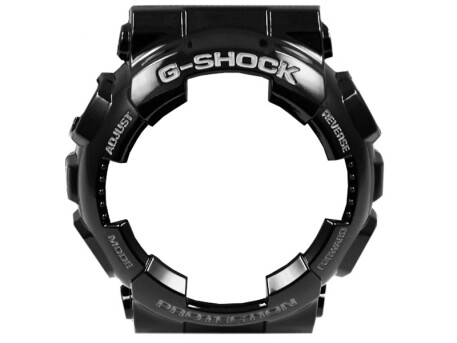 Bezel (Lunette) Casio pour la montre G-Shock GA-110B, GA-110B-1A2, résine, noire, finition brillante