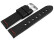 Bracelet de montre haut de gamme - cuir de veau - noir - couture rouge 18mm 20mm 22mm 24mm