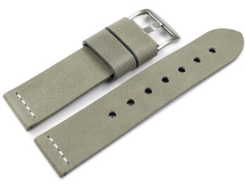 Bracelet de montre haut de gamme - cuir de veau - gris 18mm