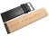 Bracelet de montre cuir lisse noir sans couture 30mm 32mm 34mm 36mm 38mm 40mm