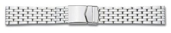 Bracelet montre - acier inox massif -7 mailles, poli - 20mm