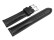 Bracelet montre - rembourrage épais - noir - coutures noires 22mm Acier