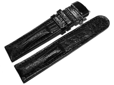Bracelet De Montre En Cuir Avec Boucle Papillon - Rechange 12-24mm, Acier Inoxydable, Plusieurs Couleurs