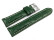 Bracelet de montre - rembourrage épais - grain croco - vert 22mm Acier