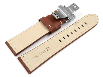 Boucle déployante papillon-bracelet de montre cuir...