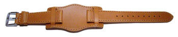 Bracelet de montre - BUND - cuir de veau - marron 18mm Acier