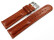 Bracelet de montre - Bark - Cuir de veau véritable - marron 18mm Dorée
