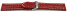 Bracelet de montre - cuir de veau - grain croco - rouge 18mm Acier