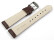 Bracelet montre-grain croco-marron-20mm Acier