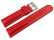 Bracelet montre cuir lisse - rouge - surpiqué 18mm Acier