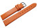 Bracelet de montre - cuir lisse de veau - orange 18mm Acier