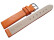 Bracelet de montre - cuir lisse de veau - orange 18mm Acier