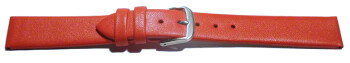Bracelet de montre - cuir lisse de veau - rouge 16mm Acier
