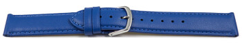 Bracelet montre-cuir veau de qualité supérieur-souple-bleu vif 14mm Dorée