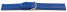 Bracelet montre-cuir veau de qualité supérieur-souple-bleu vif 16mm Acier