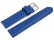 Bracelet montre-cuir veau de qualité supérieur-souple-bleu vif 20mm Dorée