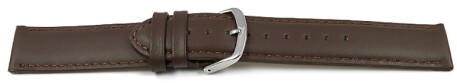 Bracelet montre-cuir de veau de qualité supérieur-souple-marron 18mm Acier