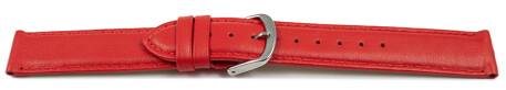 Bracelet montre-cuir de veau de qualité supérieur-souple-rouge 8mm Acier