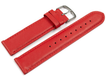 Bracelet montre-cuir de veau de qualité supérieur-souple-rouge 8mm Acier