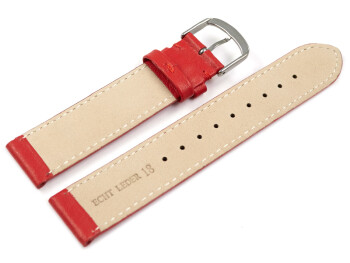 Bracelet montre-cuir de veau de qualité supérieur-souple-rouge 10mm Dorée