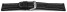 Bracelet montre cuir lisse - noir - surpiqué 20mm Acier