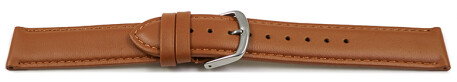 Bracelet montre-cuir veau de qualité supérieur-souple-caramel 18mm Acier