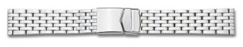 Bracelet montre - acier inox massif -7 mailles, poli -...