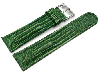 Bracelet de montre - cuir de veau véritable - téju - vert 20mm Dorée
