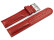 Bracelet de montre - cuir de veau véritable - téju - rouge 24mm Dorée