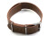 Bracelet montre NATO - en cuir de veau - marron clair 22mm