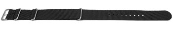 Bracelet montre NATO - en nylon - résistant - noir 20mm