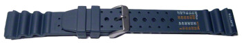 Bracelet en PVC - pour les montres de plongées -bleu 20mm Acier