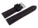 Bracelet de montre - silicone - noir - surpiqûre rouge 22mm