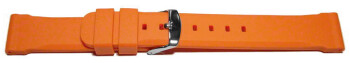 Bracelet de montre - silicone - extrafort - orange 22mm