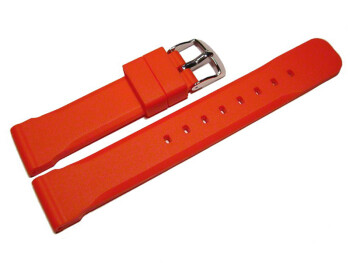 Bracelet de montre - silicone - extrafort - rouge 20mm