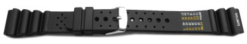 Bracelet montre - silicone massif - noir 18mm Dorée